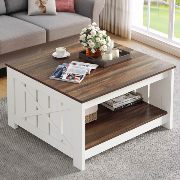 Whitewash farmhouse online coffee table